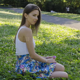 Romantic girl in the park, Rome, 2014